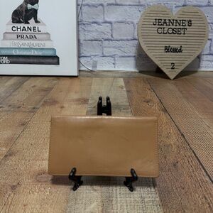 Vintage Coach checkbook cover tan leather